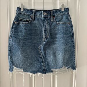 Old Navy Blue Distressed Mini Skirt